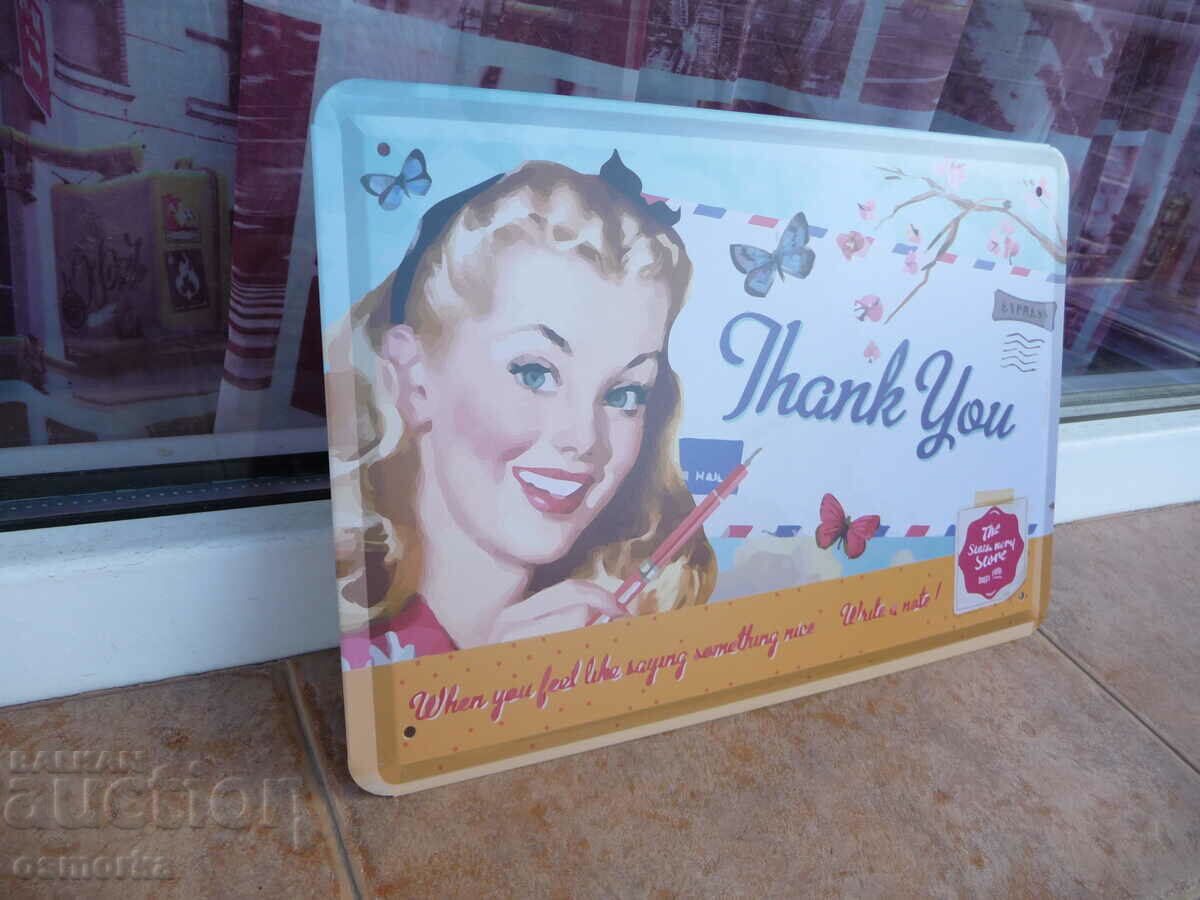 Metal plate different Thanks pen pen pen with price 18.00 BGN | € 9.20 Metal plate different Thanks pen pen pen with price 18.00 BGN | € 9.20