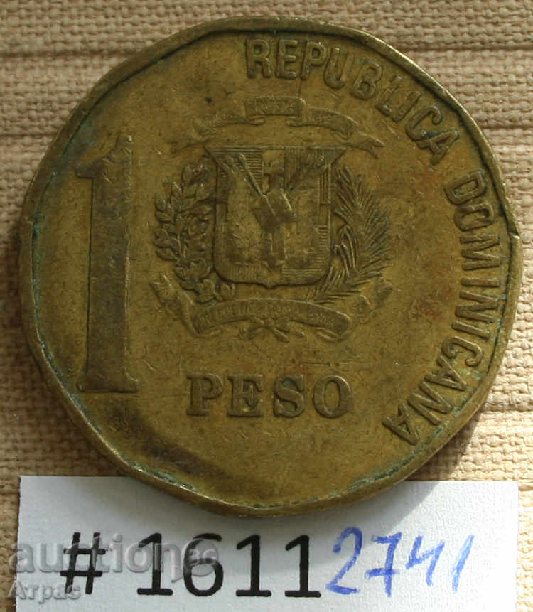 1 peso 1991 Dominican Republic
