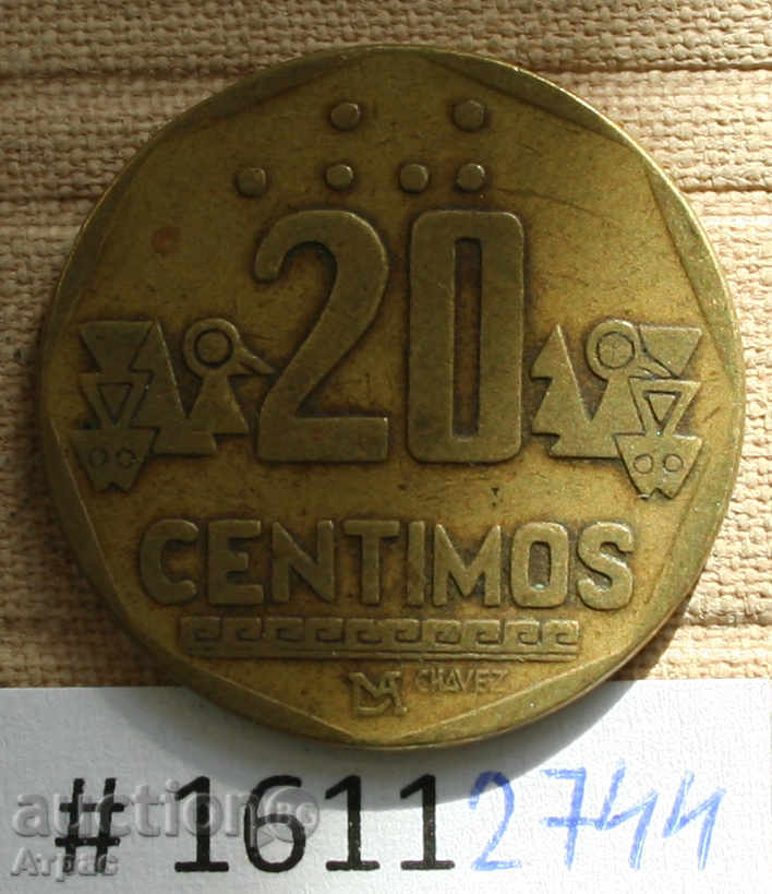 20 tsentimos 1991 Peru