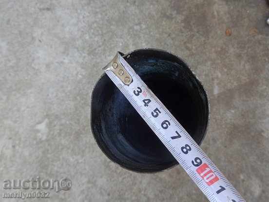 Auction Old shell from a shell 63cm long vase, cannon, top Auction Old shell from a shell 63cm long vase, cannon, top