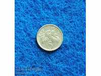 5 цента Сингапур -1989 с гланца
