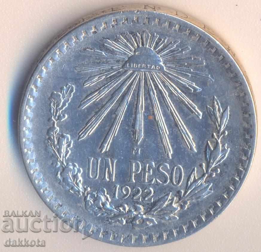 Мексико песо 1922 година, сребро