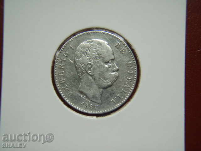 Auction 1 Lira 1887 Italy (2) /Italy/ - VF/HF Auction 1 Lira 1887 Italy (2) /Italy/ - VF/HF
