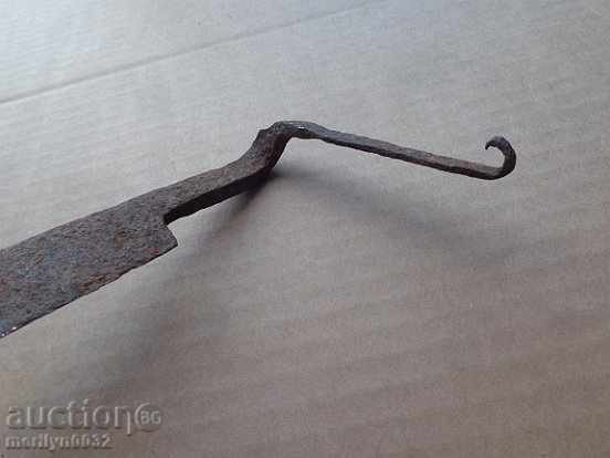 Auction Old rusty wrought iron tool Auction Old rusty wrought iron tool