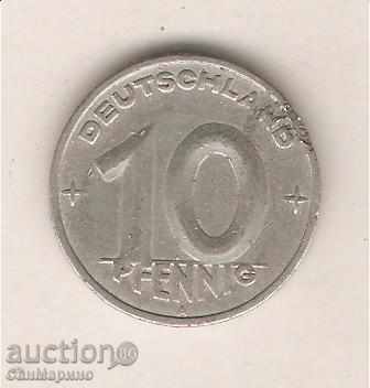 + GDR 10 pfenigi 1950 A