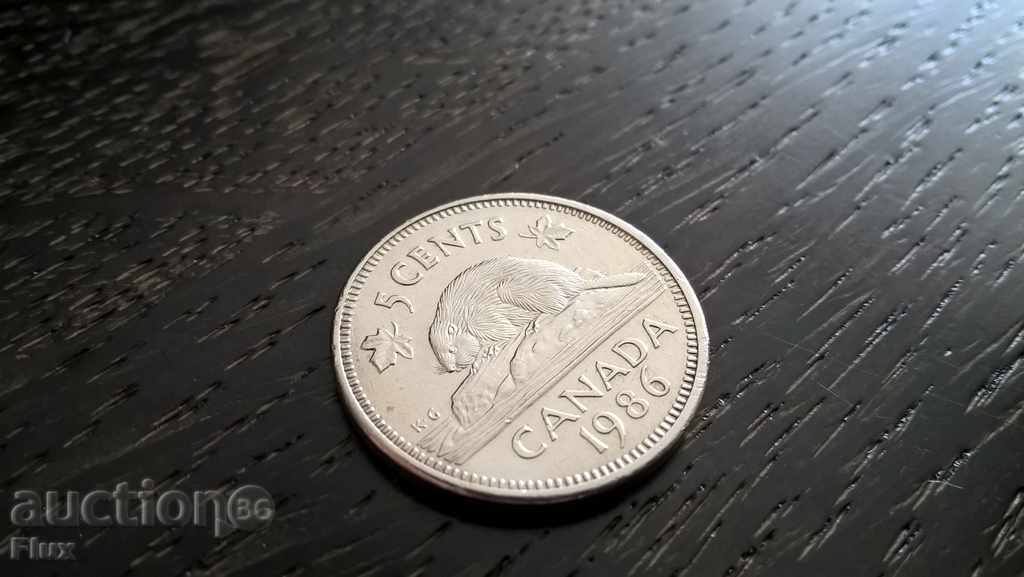 Coin - Canada - 5 cents 1986