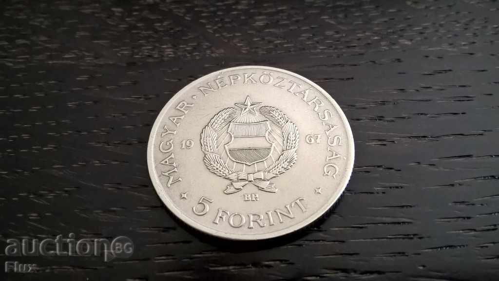 Coin - Hungary - 5 Forts | 1967 with price 1.30 BGN | € 0.66 Coin - Hungary - 5 Forts | 1967 with price 1.30 BGN | € 0.66