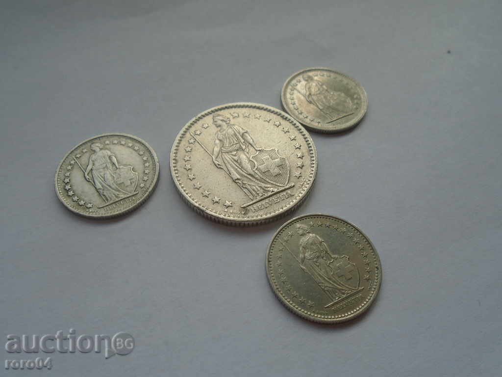 2 SWITZERLAND FRANK 1974 + 3 x 1/2 1971/77/90 - 6 2 SWITZERLAND FRANK 1974 + 3 x 1/2 1971/77/90 - 6