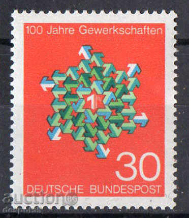 1968. FGD. 100 years of German trade unions.