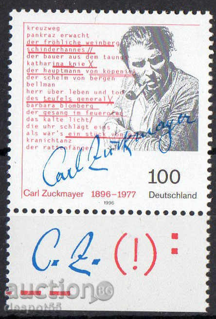 1996. Германия. Карл Зукмаер (1896-1977), писател.