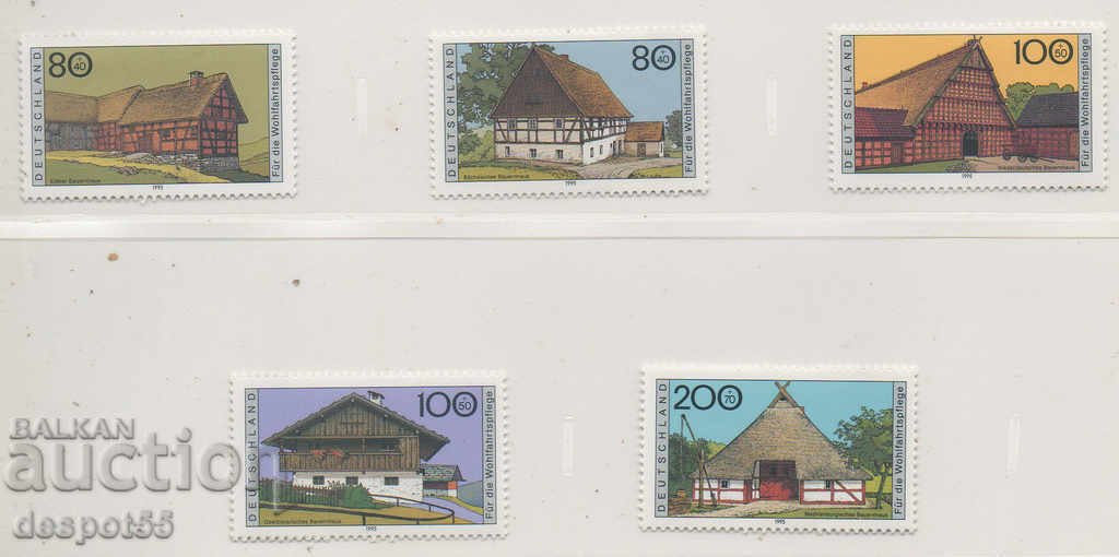 1995. Germany. Charity. Rural houses, 1st series.