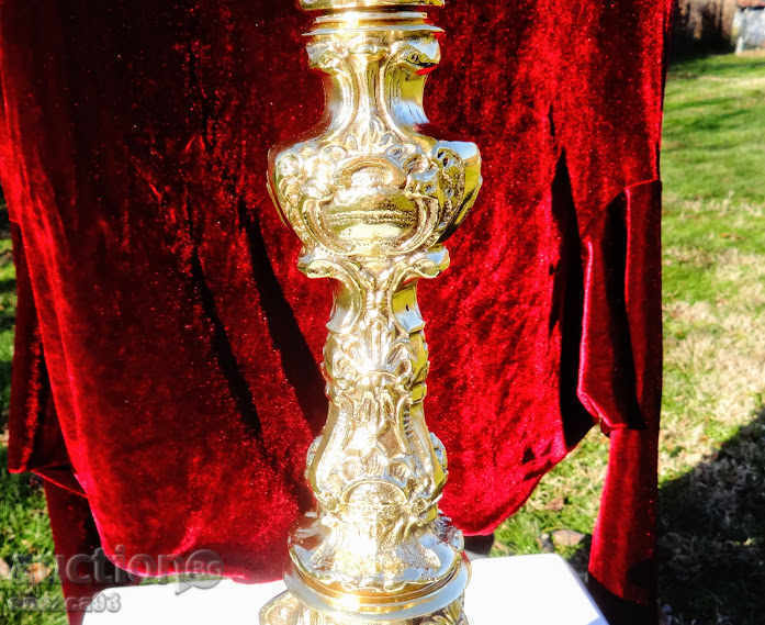 Majestic bronze candlestick 6 kg., baroque. - 5 Majestic bronze candlestick 6 kg., baroque. - 5