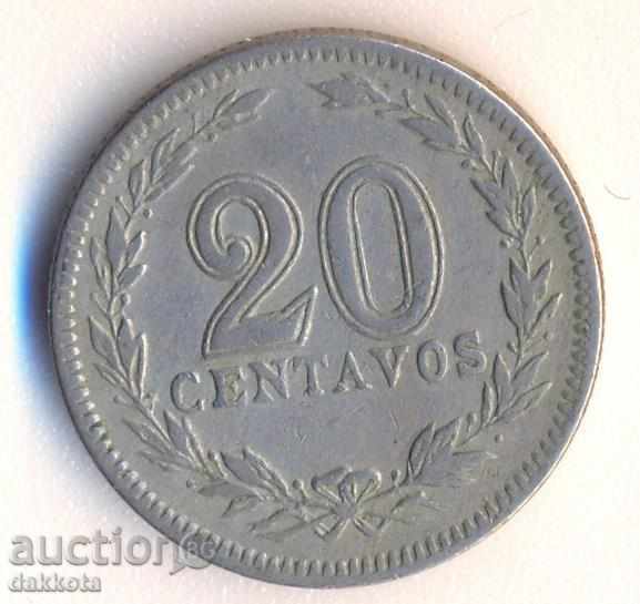 Argentina 20 santavos 1921 years