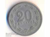 Argentina 20 santavos 1921 years