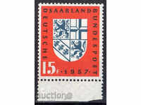 1957. Germany. Occupation - SAAR. Currency francs.