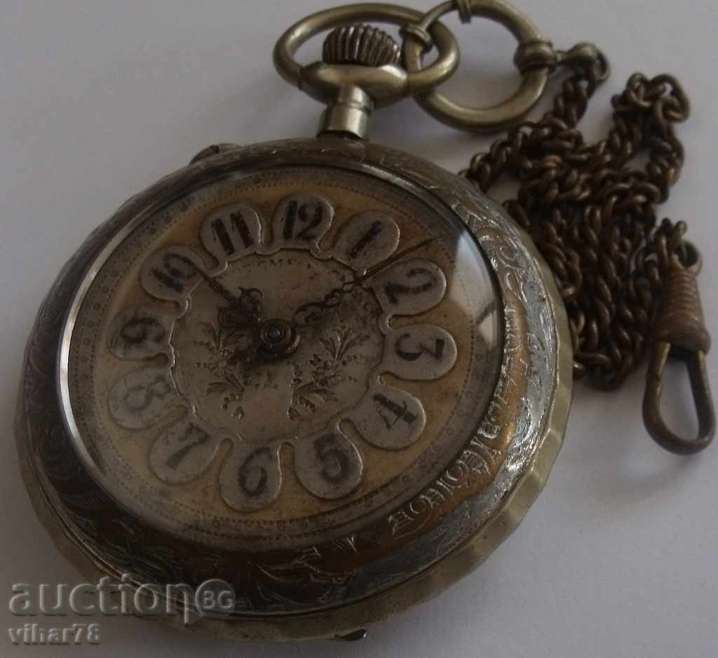 Auction pocket watch - ROSKOPF - with hunting motives Auction pocket watch - ROSKOPF - with hunting motives