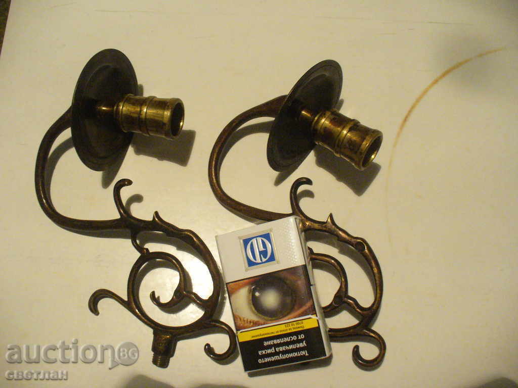 Auction BRONZE OLD WALL CANDLES Auction BRONZE OLD WALL CANDLES