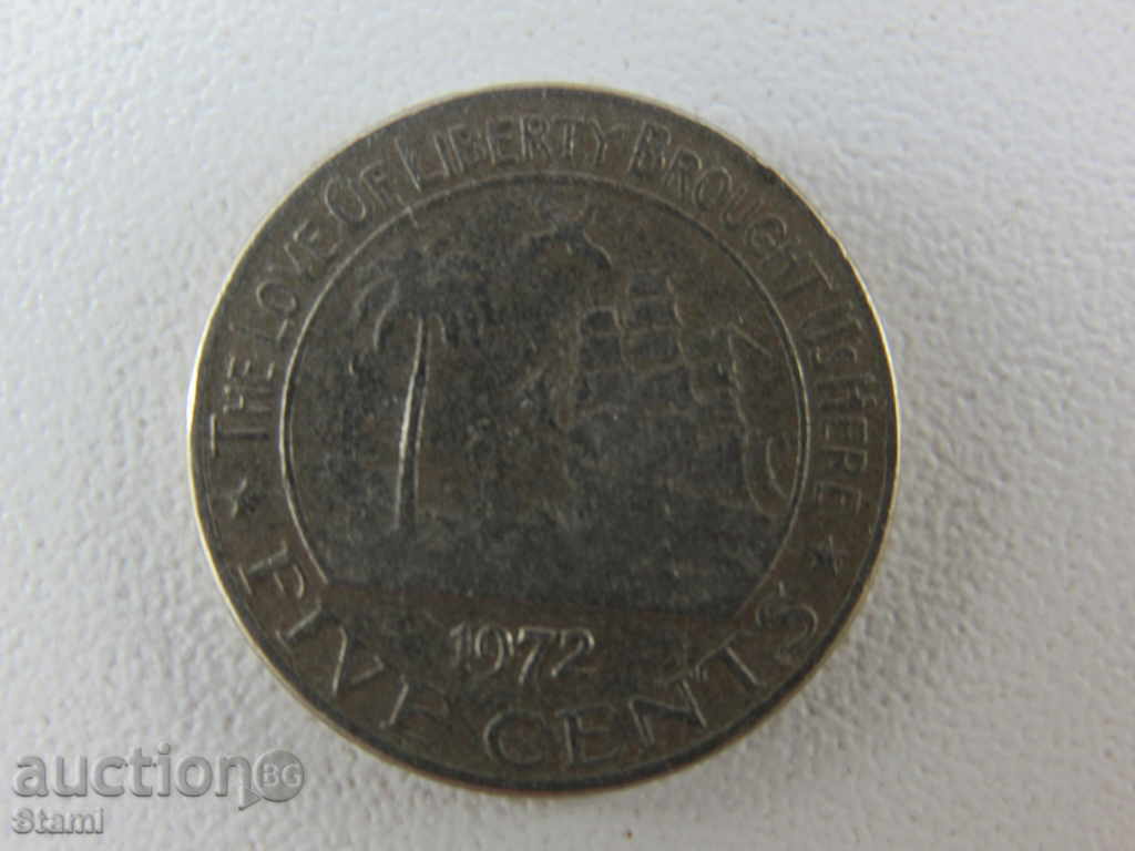 Либерия - 5 цента, 1972 г. - 106 L, рядка