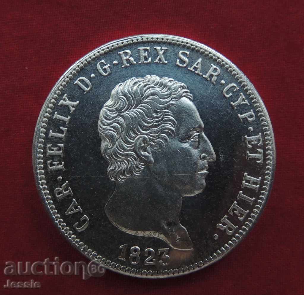5 λιρέτες 1823/L Ιταλία - Αντίγραφο - με τιμή € 9.20 | 17.99 BGN