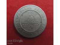 5 Centimes 1862 Belgium Copper-Nickel
