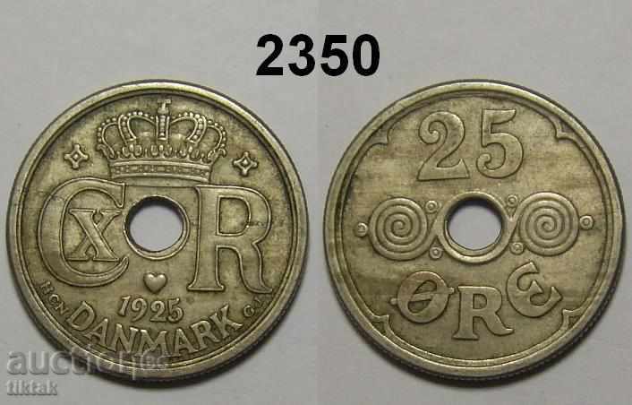 Δανία 25 άροτρο 1925 σπάνια XF νομίσματος