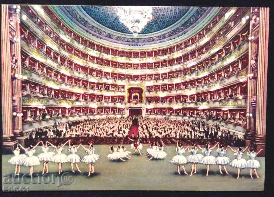 Carte poștală Milano Teatrul La Scala (interior) Italia