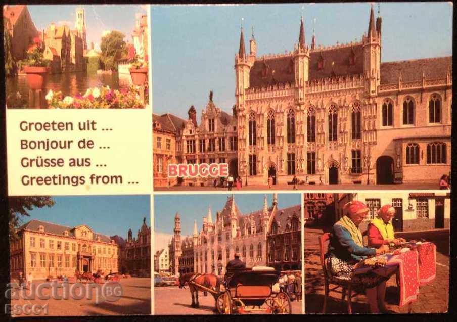 Пощенска картичка Брюж Изгледи от Белгия
