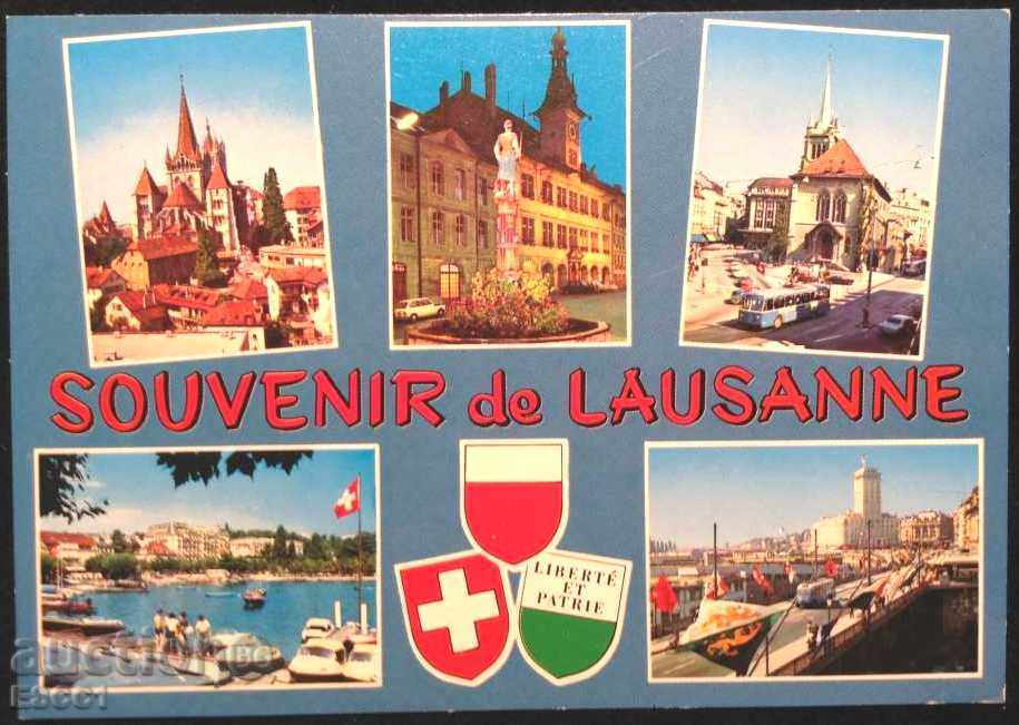 Пощенска картичка Лозана Изгледи  Швейцария