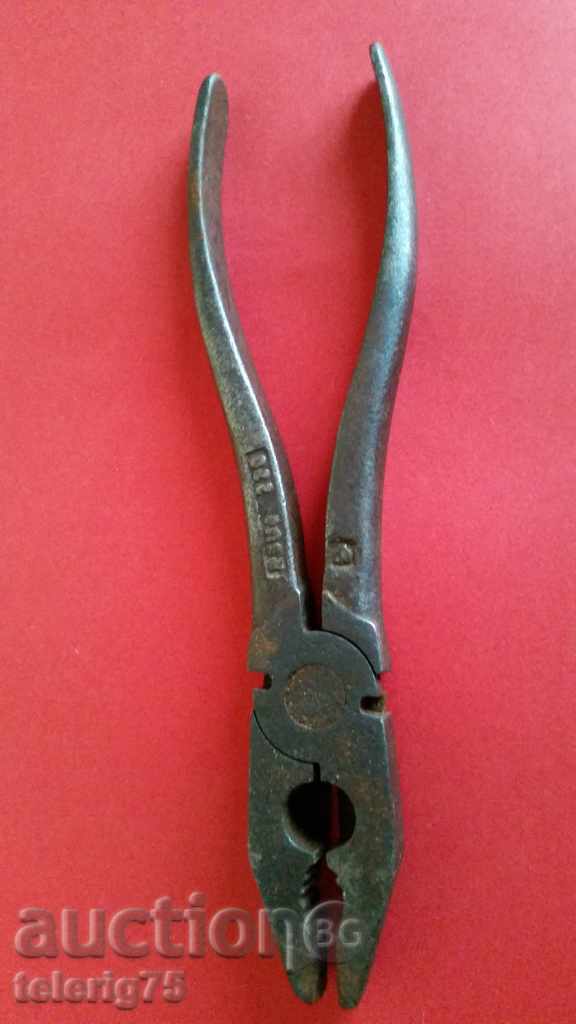 Old Combined Iron Pliers, 220mm