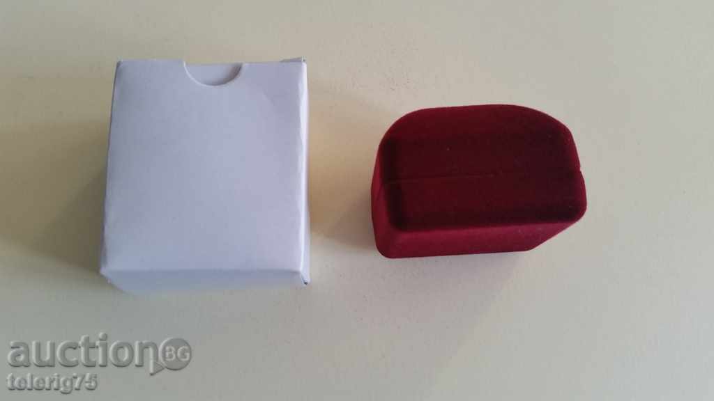 Όμορφη σαμουά Red Box για Δαχτυλίδια, Δαχτυλίδια, Κοσμήματα