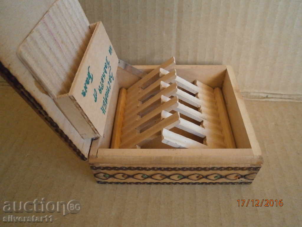 wooden box cigarette pyrographic cigarette tobacco - 5