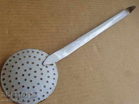 Old enamel spoon with enamel, lamb early lamb, Bulgaria - 6 Old enamel spoon with enamel, lamb early lamb, Bulgaria - 6