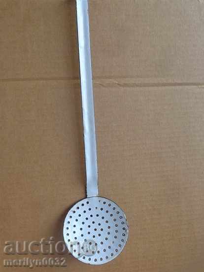 Old enamel spoon with enamel, lamb early lamb, Bulgaria - 7 Old enamel spoon with enamel, lamb early lamb, Bulgaria - 7