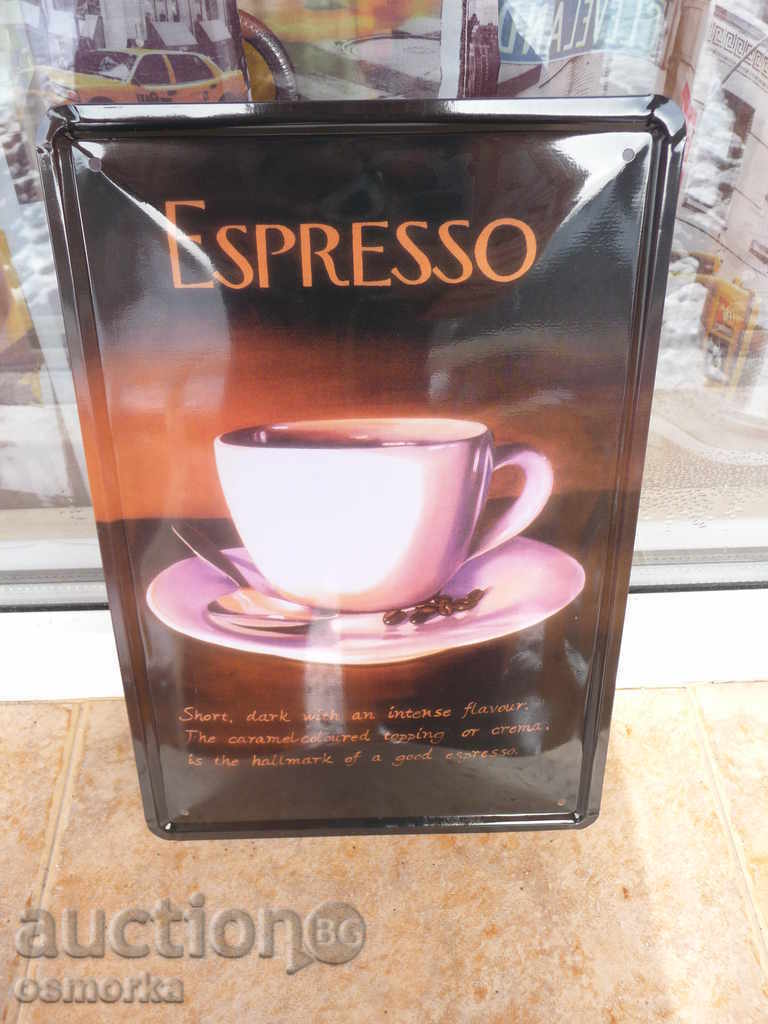 Μεταλλική πλάκα καφέ Espresso 3 σε 1 καφετιέρα καφέ μπαρ