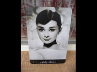 Metal plaque movie Audrey Hepburn movie icon beautiful class