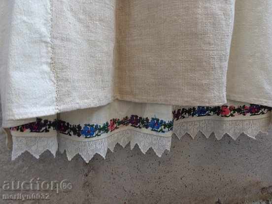 Old women's shirt with hand embroidery of chaise, costume, sukman - 5