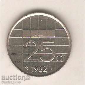 + 25 de cenți Olanda 1982