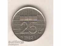 +Холандия  25 цента    1982 г.