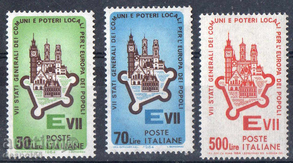 1964 Italia. Adunarea Generală a municipalităților europene.