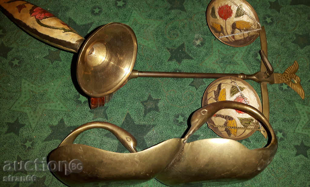 Unique Ancient Brass - Vase, Libra and Bombbonier - 5