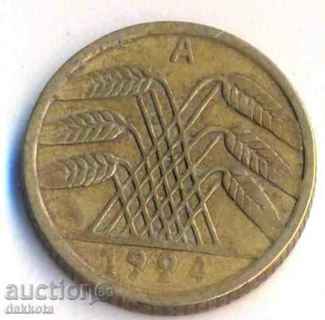 Γερμανία 5 rentenpfeniga 1924 με τιμή 1.50 BGN | € 0.77