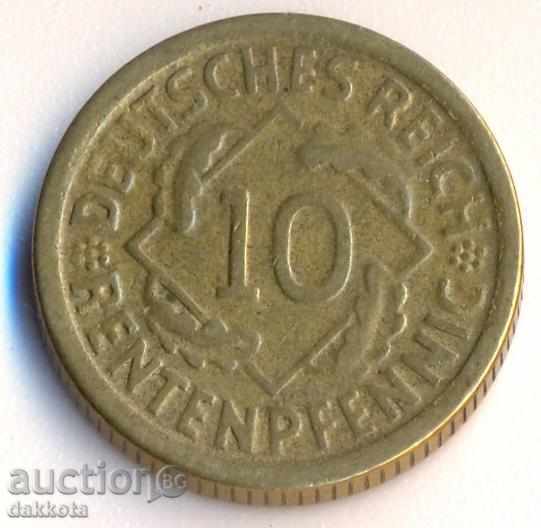Германия 10 рейхспфенига 1924a
