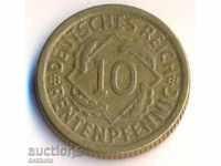 Германия 10 рейхспфенига 1924a