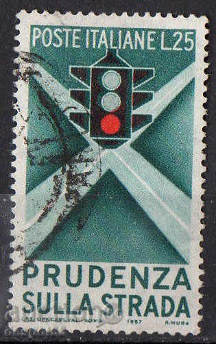 1957. Италия. Възпитателна кампания за движение по пътищата.