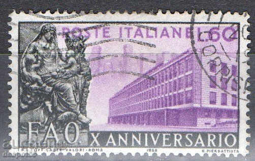 1955. Italia. Crearea de '10 a FAO.