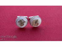 mâneci de argint cu sidef