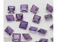amethyst - natural - faience - 2 pieces