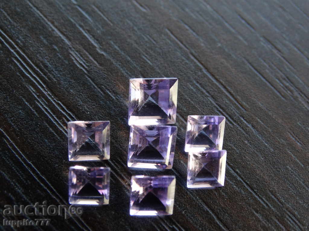 Delivery of amethyst - natural - facet - 7 sets Delivery of amethyst - natural - facet - 7 sets