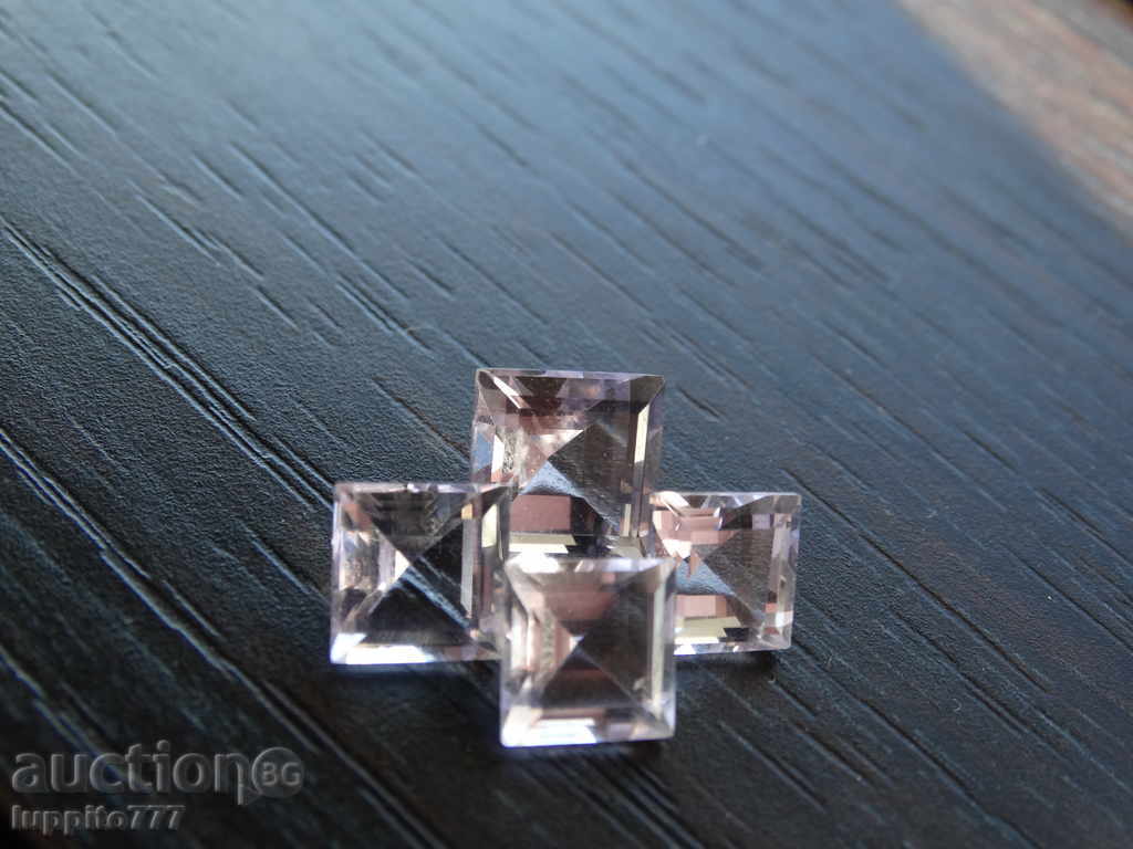 Auction  amethyst - natural - faience - 4 sets