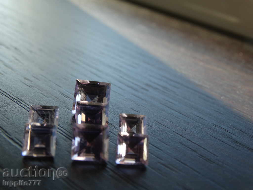 amethyst - natural - facet - 7 sets with price 79.99 BGN | € 40.90